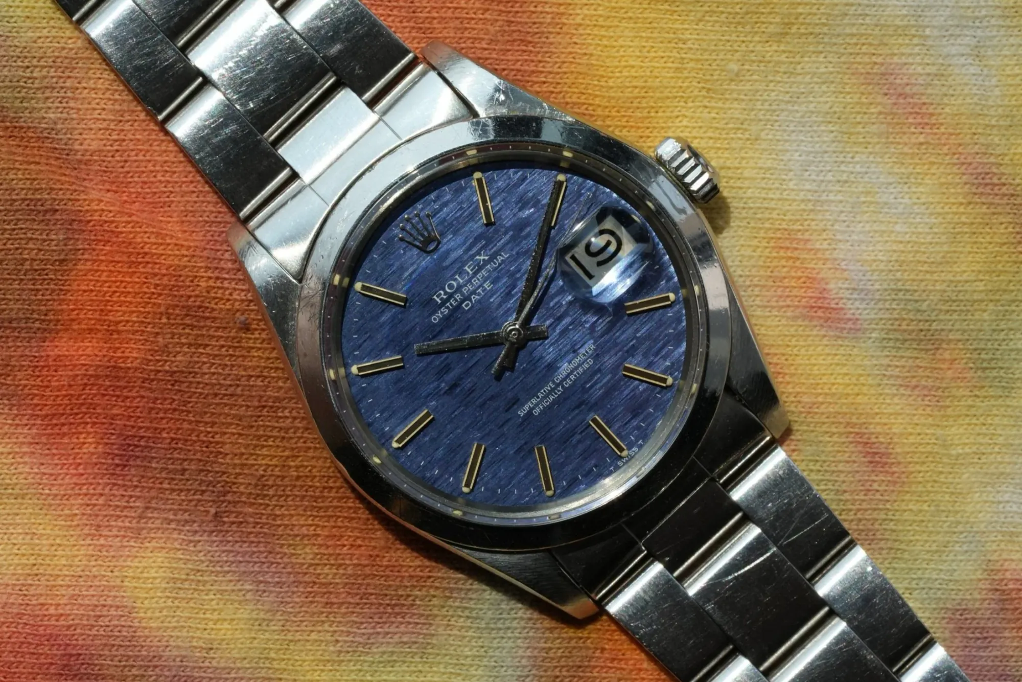 Rolex Date Ref. 1500 'Blue Mosaic Dial'