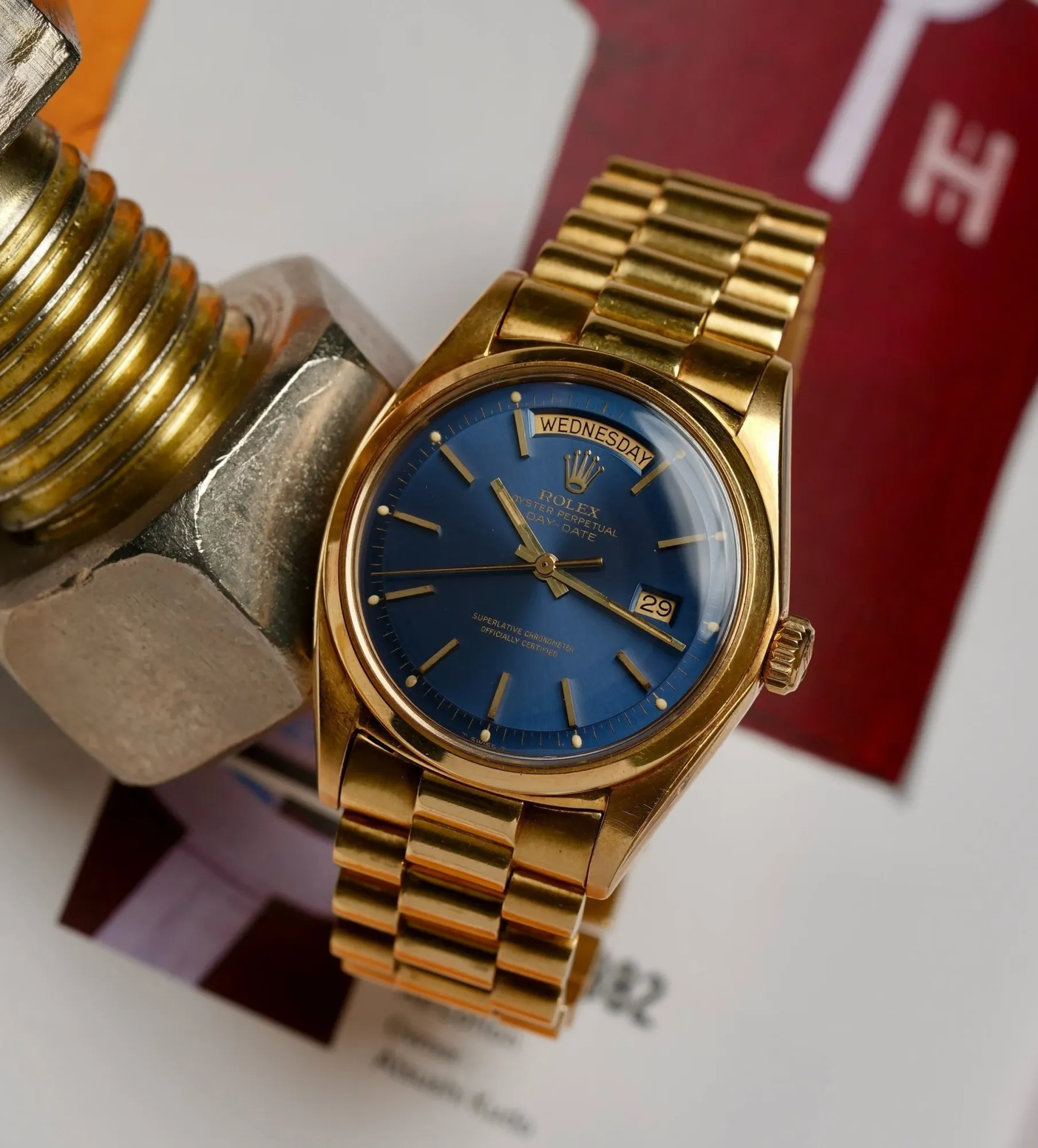 Rolex Day-Date ref. 1802 Domed Bezel Blue Dial