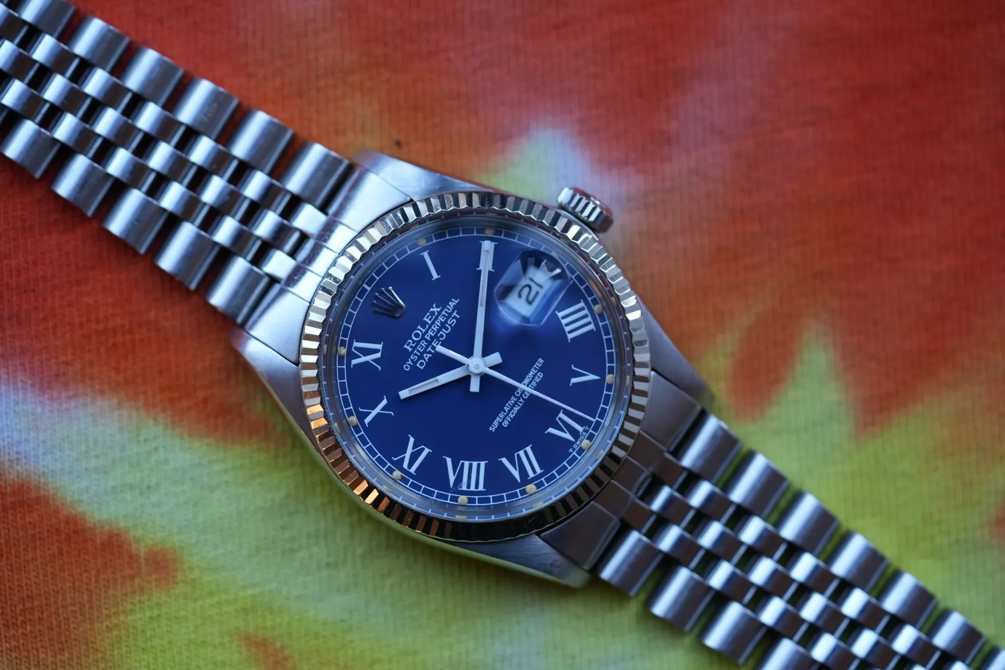 Rolex Datejust 16014 Blue Buckley