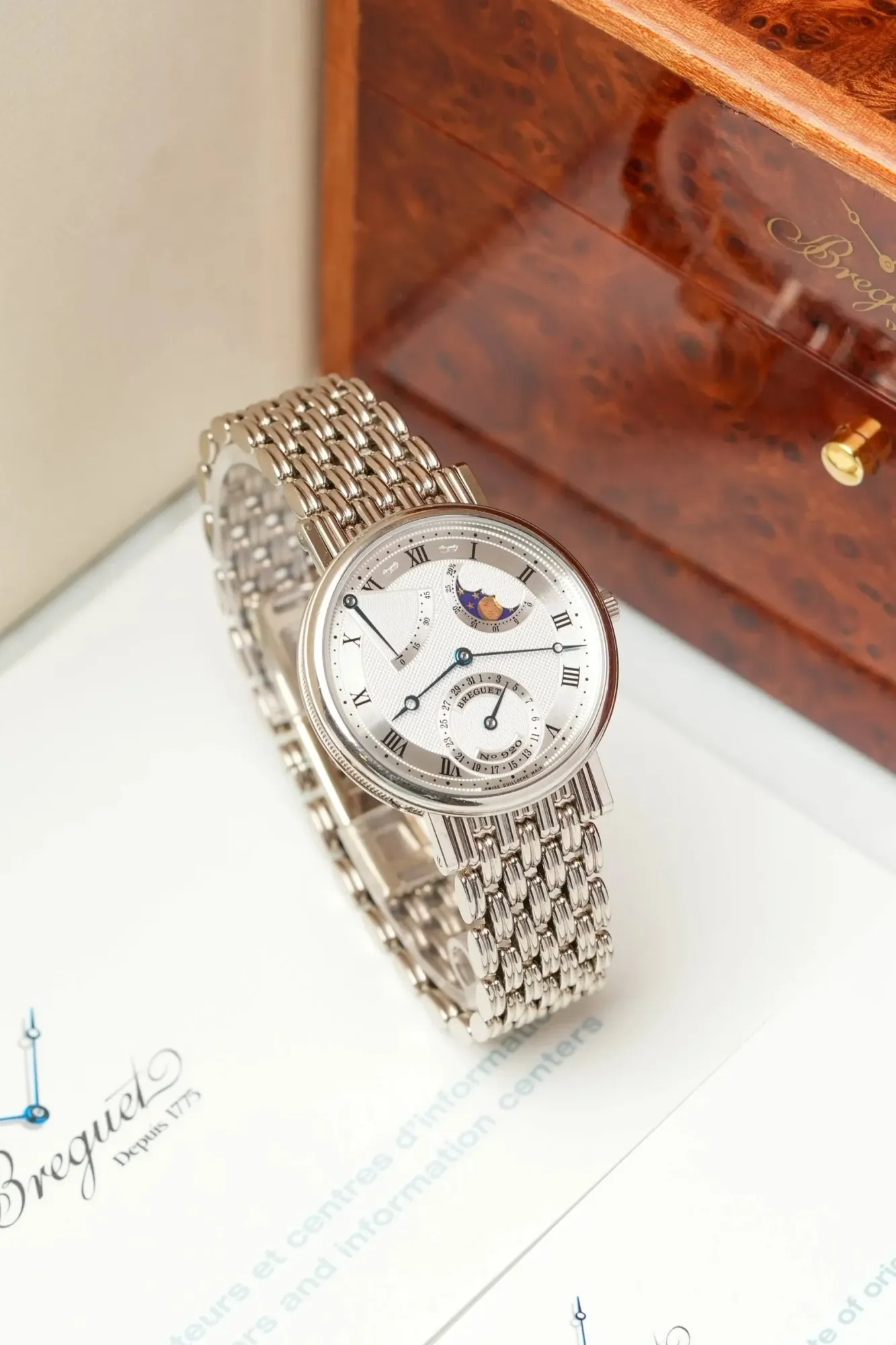 Breguet ref. 3130 18k White Gold - Wellendorff Bracelet
