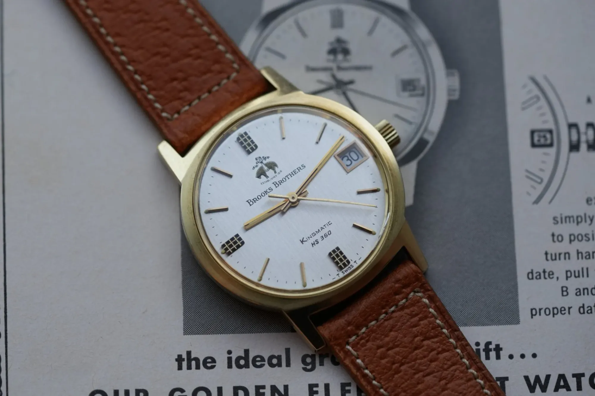 Movado Brooks Brothers 14k Gold Sub-Sea