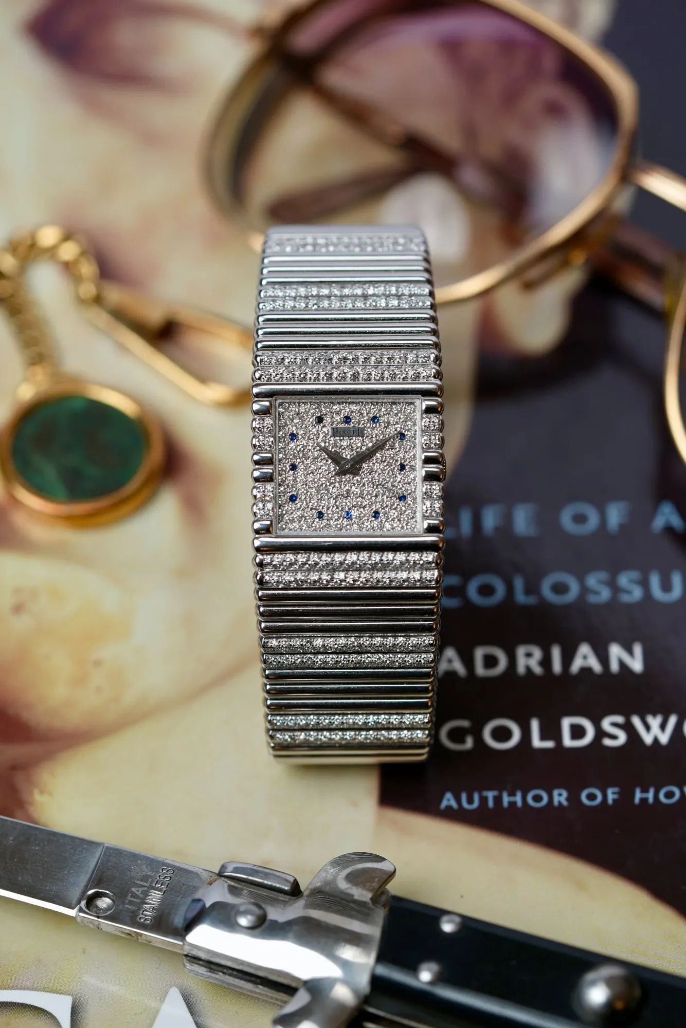 Piaget Emperador ref. 9131 - 18k White Gold - Diamonds/Sapphires
